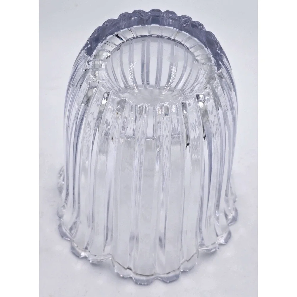 5th Avenue Vintage Ribbed Cut Crystal Tulip Ice Bucket Champagne Wine‎ NO LID
